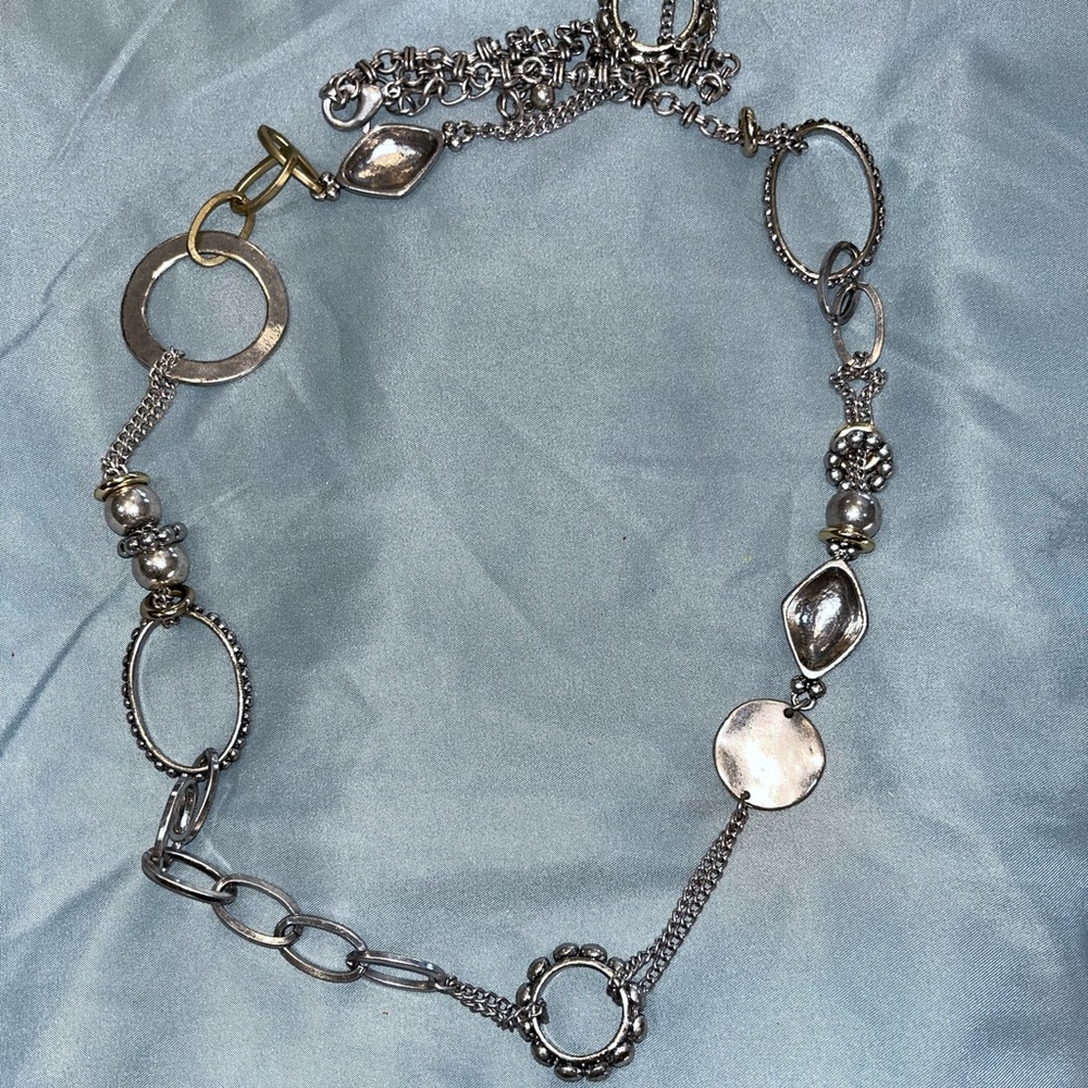 Long Silver Necklace